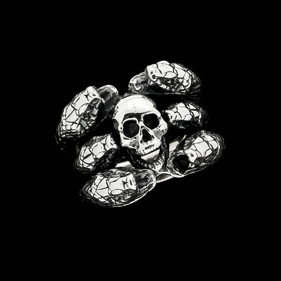 THREE SNAKES AND SKULL